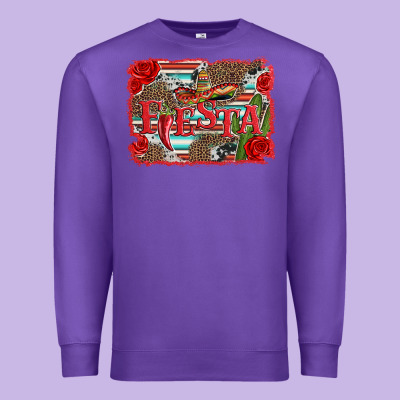 Fiesta With Sombrero Background Premium Sweatshirt Designed By Artiststas