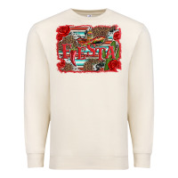 Sandshell fiesta with sombrero background Premium Sweatshirt - Artiststas