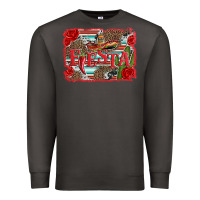 Smoke fiesta with sombrero background Premium Sweatshirt - Artiststas
