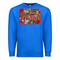 True Royal fiesta with sombrero background Premium Sweatshirt - Artiststas