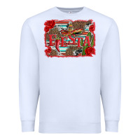 White fiesta with sombrero background Premium Sweatshirt - Artiststas
