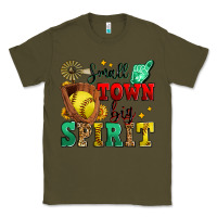 Army Green small town big spirit softball Classic Tee - Zillion Design Studio