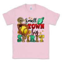Bubblegum Pink small town big spirit softball Classic Tee - Zillion Design Studio