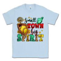 Dusty Blue small town big spirit softball Classic Tee - Zillion Design Studio