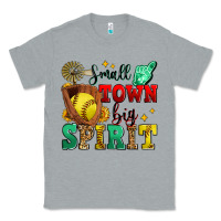 Heather Grey small town big spirit softball Classic Tee - Zillion Design Studio