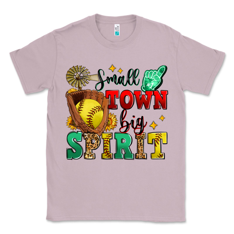 Small Town Big Spirit Softball Classic Tee by Zillion Design Studio | Teevron