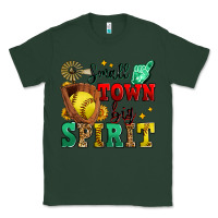 Sports Green small town big spirit softball Classic Tee - Zillion Design Studio