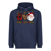 Navy peace love santa Heavyweight Hoodie - JahusDesignShop