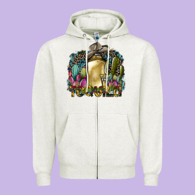 Tequila Zipper Hoodie Designed By Sublimationcraftshop