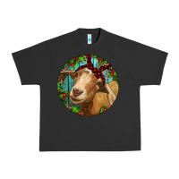 Pigment Black Farm Goat Christmas Urban Heavy Tee - RanaPortraitStore
