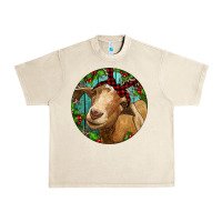 Sandshell Farm Goat Christmas Urban Heavy Tee - RanaPortraitStore
