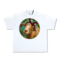 White Farm Goat Christmas Urban Heavy Tee - RanaPortraitStore