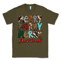 Army Green Merry Christmas Classic Tee - FaDigitalArtStudio