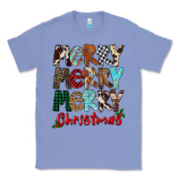 Colony Blue Merry Christmas Classic Tee - FaDigitalArtStudio