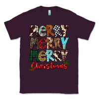 Plum Merry Christmas Classic Tee - FaDigitalArtStudio