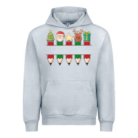Heather Grey add your personalization christmas pencils Urban Hoodie - MaliasSmallBusiness