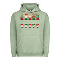 Pigment Oil Green add your personalization christmas pencils Urban Hoodie - MaliasSmallBusiness