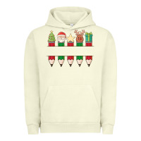 Pigment Pistachio add your personalization christmas pencils Urban Hoodie - MaliasSmallBusiness