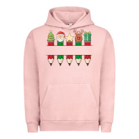 Pigment Salmon add your personalization christmas pencils Urban Hoodie - MaliasSmallBusiness