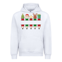 White add your personalization christmas pencils Urban Hoodie - MaliasSmallBusiness
