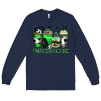 Navy tis' the season soccer coffee cups Long Sleeve Tee - Zillion Design Studio