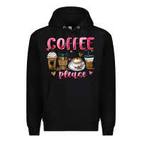 Black coffee please Premium Hoodie - MaliasSmallBusiness