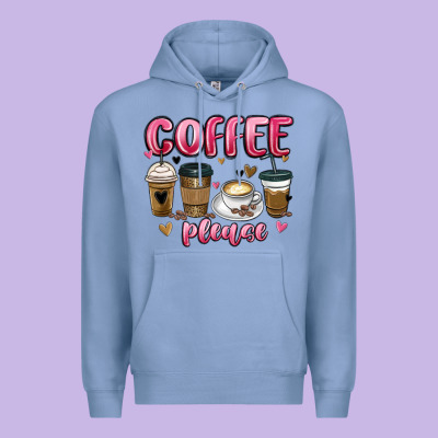 Coffee Please Premium Hoodie Designed By Maliassmallbusiness