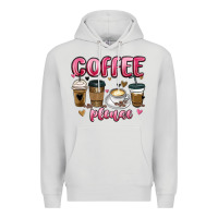 Dove Grey coffee please Premium Hoodie - MaliasSmallBusiness