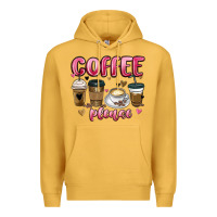 Mustard coffee please Premium Hoodie - MaliasSmallBusiness
