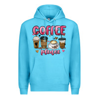 Ocean Blue coffee please Premium Hoodie - MaliasSmallBusiness