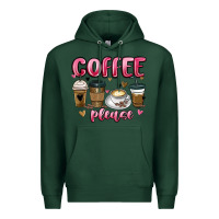 Sports Green coffee please Premium Hoodie - MaliasSmallBusiness