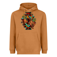 Aztec Rodeo Cowboy Christmas Heavyweight Hoodie | Teevron