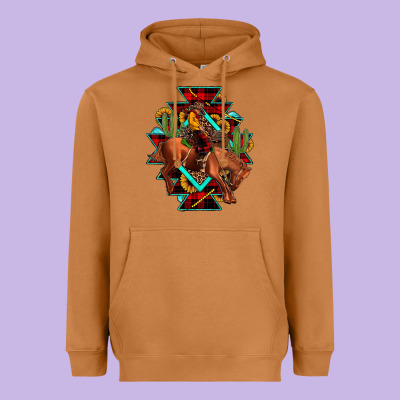 Aztec Rodeo Cowboy Christmas Heavyweight Hoodie Designed By Jahusdesignshop