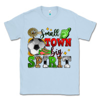 Dusty Blue small town big spirit soccer Classic Tee - Zillion Design Studio