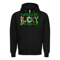 Black St. Patrick's Day Daddy's little lucky charm Zipper Hoodie - Neo Western