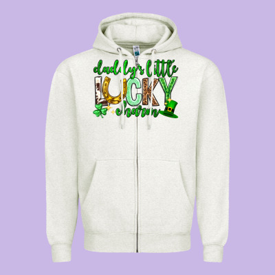St. Patrick's Day Daddy's Little Lucky Charm Zipper Hoodie Designed By Neo Western