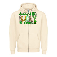 Sandshell St. Patrick's Day Daddy's little lucky charm Zipper Hoodie - Neo Western