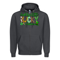 Smoke St. Patrick's Day Daddy's little lucky charm Zipper Hoodie - Neo Western