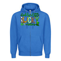 True Royal St. Patrick's Day Daddy's little lucky charm Zipper Hoodie - Neo Western
