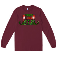 Burgundy santa's cutest elf christmas Long Sleeve Tee - RanaPortraitStore