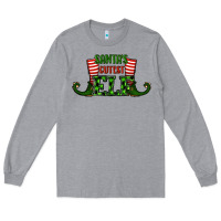 Heather Grey santa's cutest elf christmas Long Sleeve Tee - RanaPortraitStore