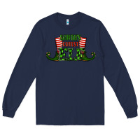 Navy santa's cutest elf christmas Long Sleeve Tee - RanaPortraitStore