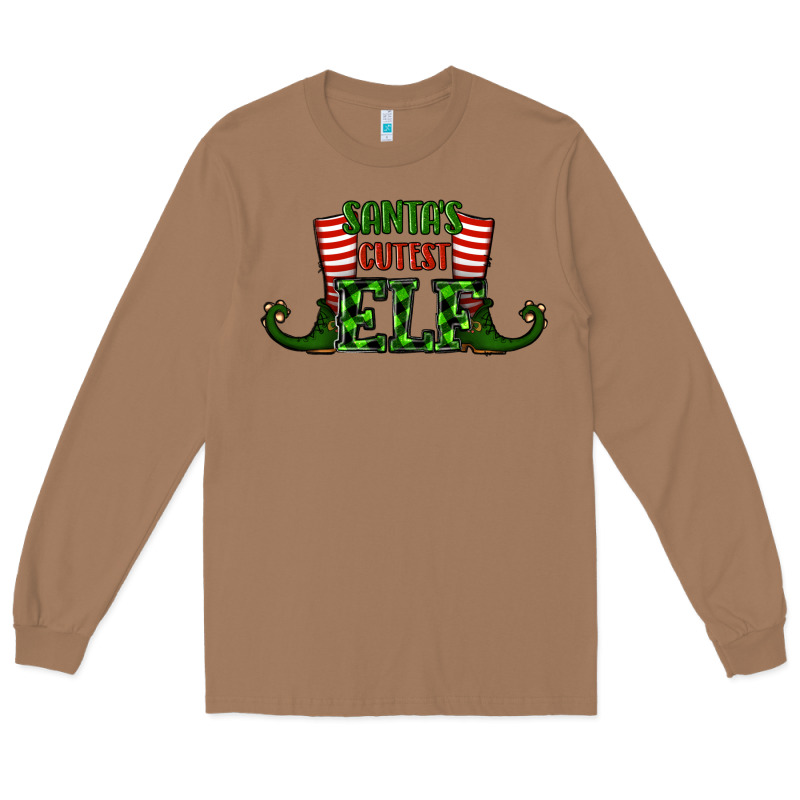Santa's Cutest Elf Christmas Long Sleeve Tee by RanaPortraitStore | Teevron