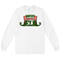 White santa's cutest elf christmas Long Sleeve Tee - RanaPortraitStore