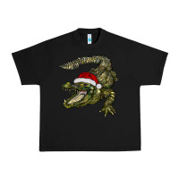 Black Christmas alligator Urban Heavy Tee - BarkalooDesign