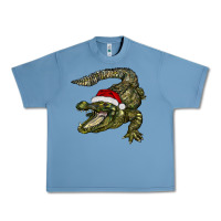 Pebble Blue Christmas alligator Urban Heavy Tee - BarkalooDesign