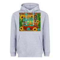 Heather Grey don't think jesus done it that way western skeleton cactus Heavyweight Hoodie - Artiststas