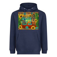 Navy don't think jesus done it that way western skeleton cactus Heavyweight Hoodie - Artiststas
