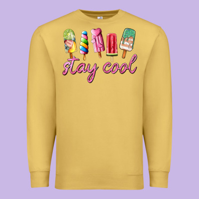 Stay Cool Premium Sweatshirt Designed By Adodesignshop