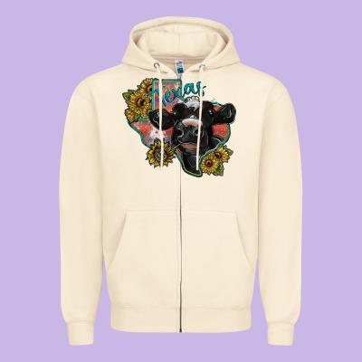 Texas Zipper Hoodie Designed By Sublimationcraftshop